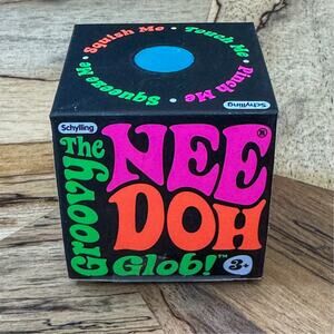 NIB Schylling NeeDoh Groovy Glob Squeezable Stress Ball Fidget Toy - Blue